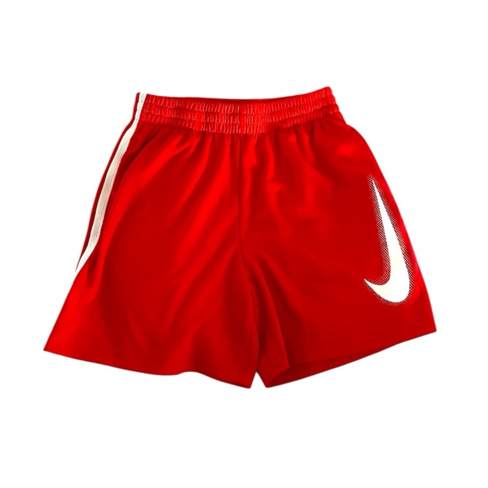 Nike Boys Dri-Fit Elastic Athletic Shorts size youth medium - red & white